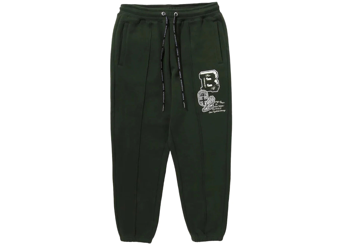 BAPE College Badges Sweatpants Green