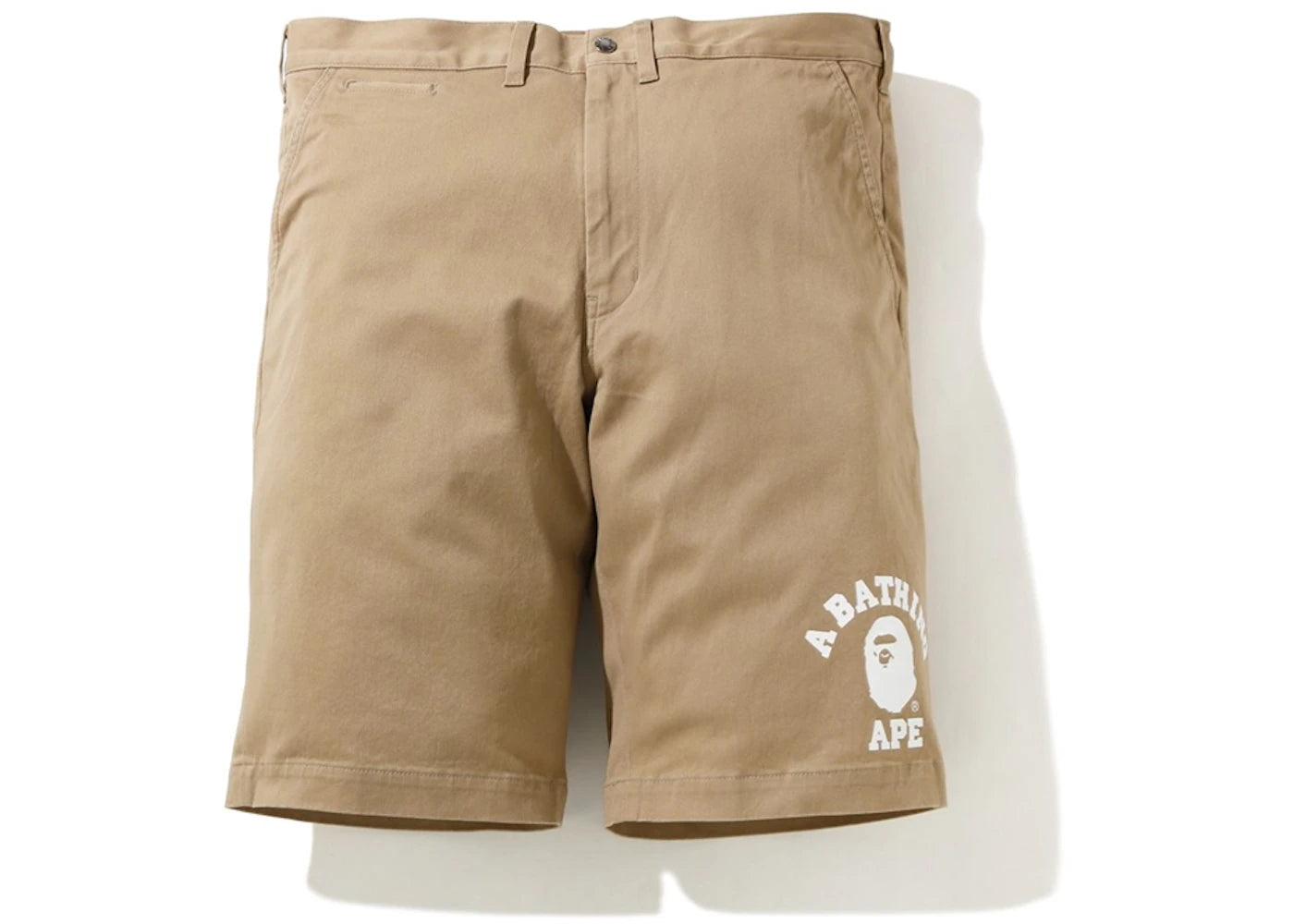 BAPE College Chino Shorts Beige