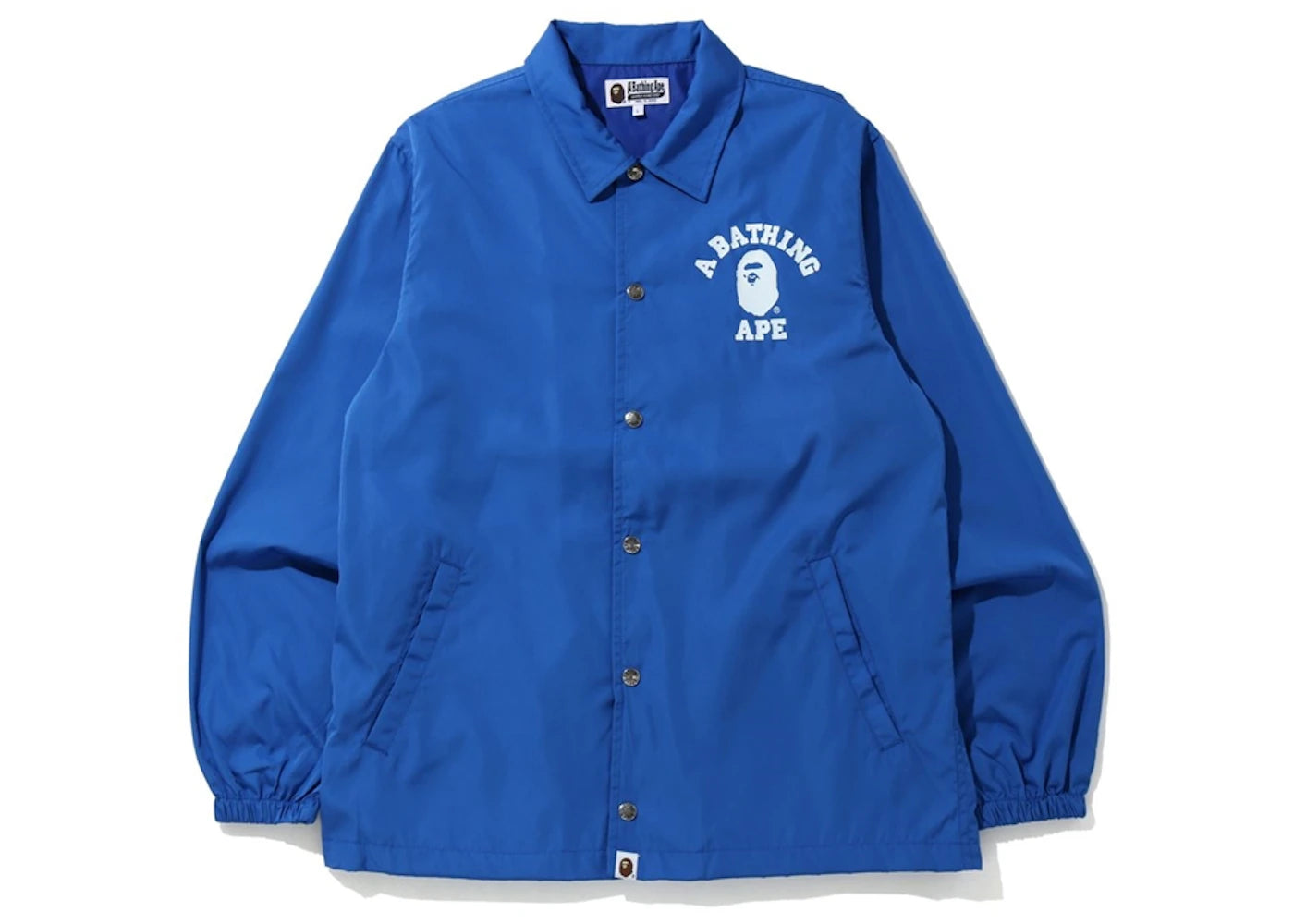 BAPE College Coach Jacket Blue