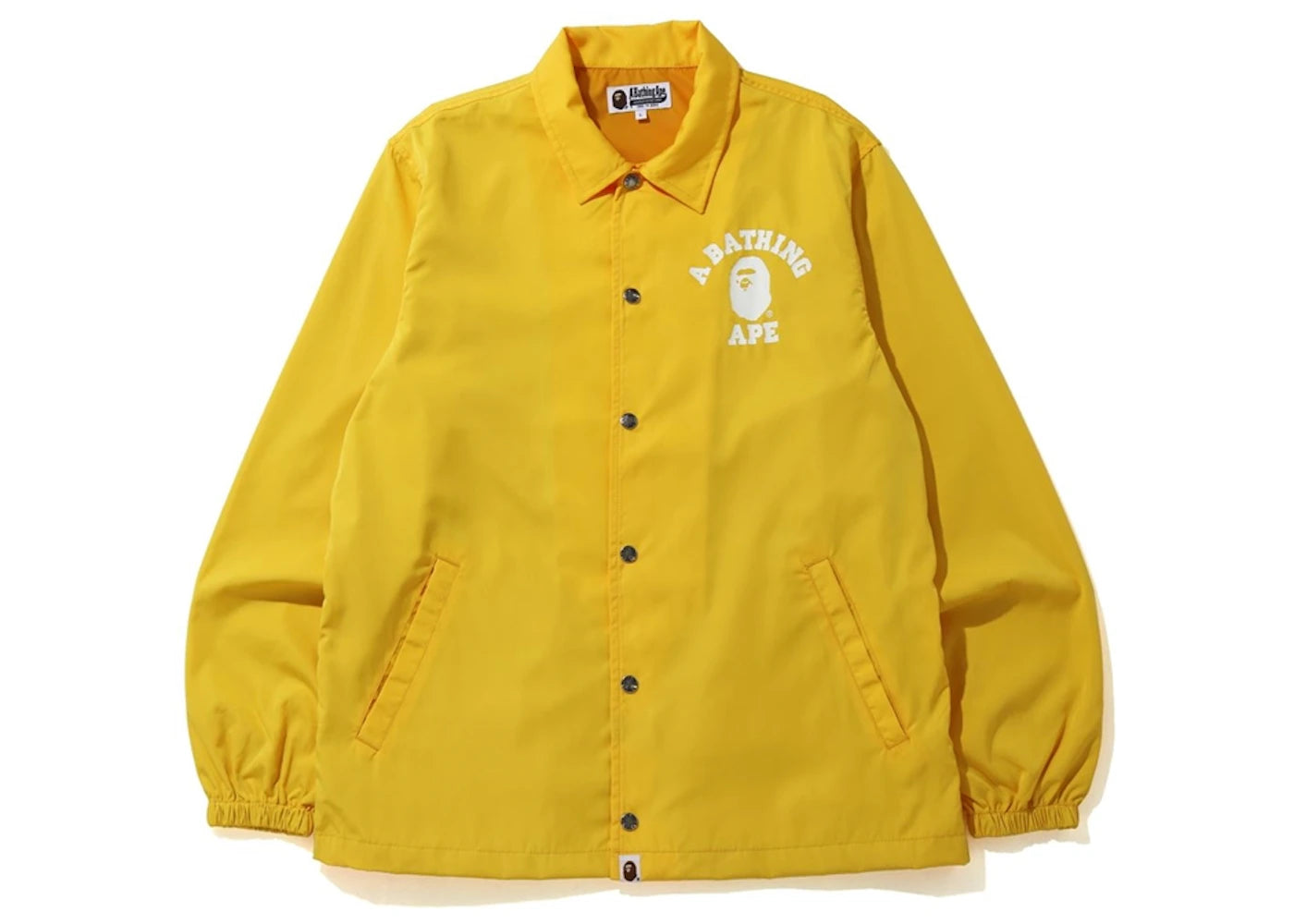 BAPE College Coach Jacket Yellow