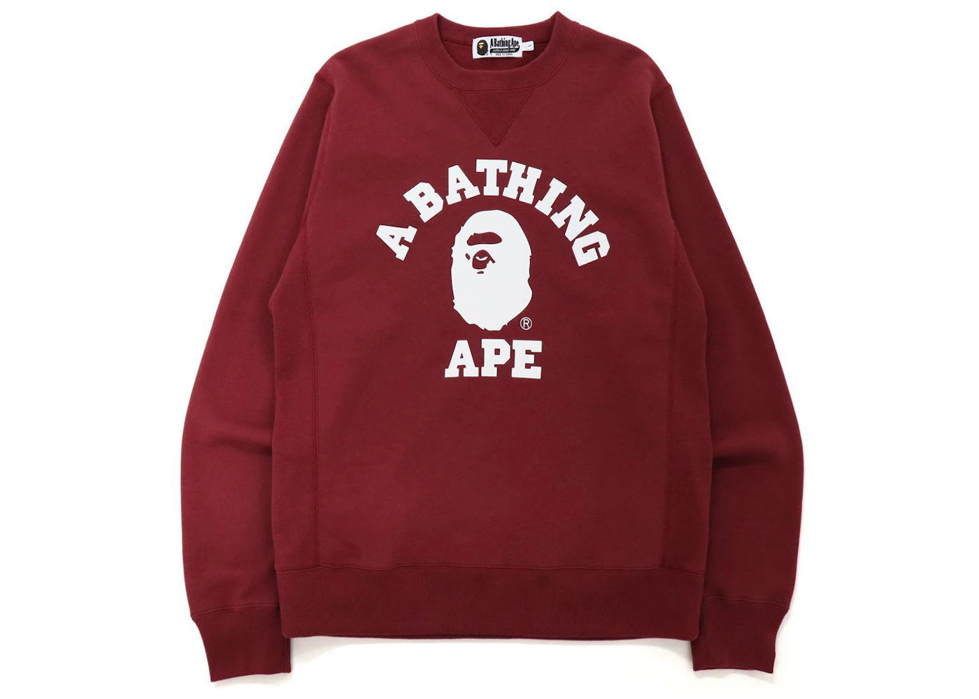 BAPE College Crewneck (FW21) Burgundy