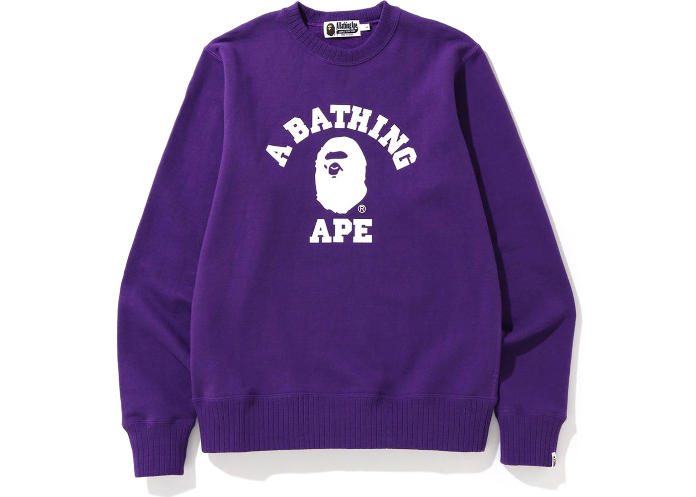BAPE College Crewneck Purple