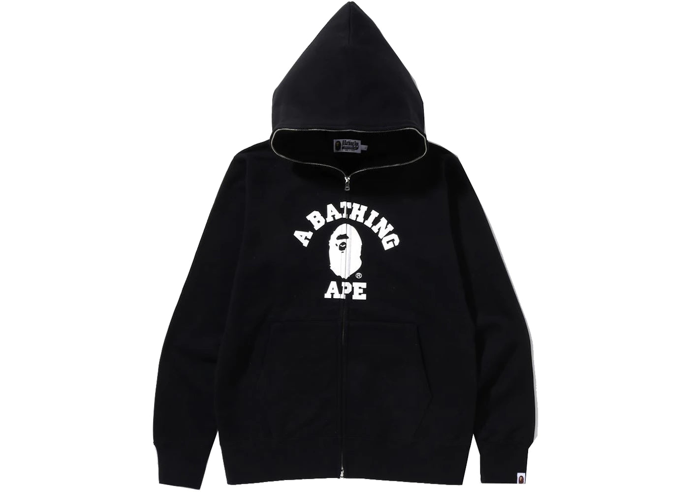 BAPE College Full Zip Hoodie Black