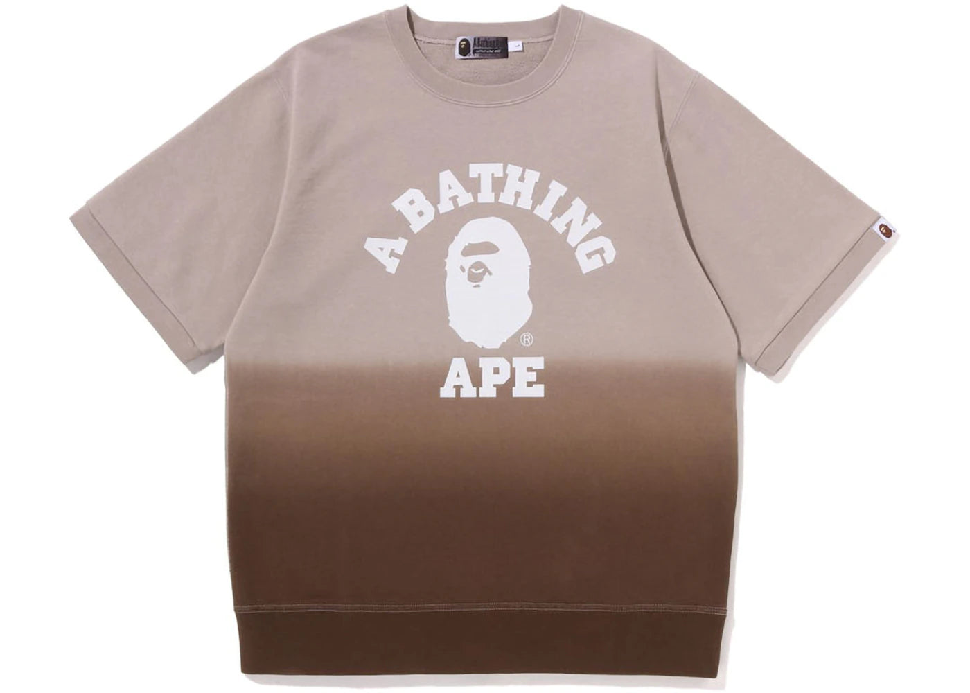 BAPE College Gradation S/S Sweat Crewneck Brown