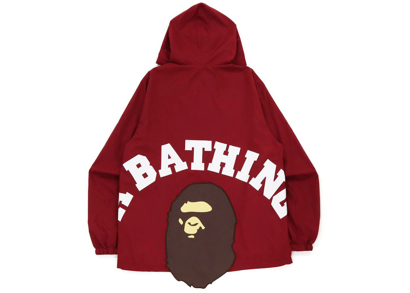 BAPE College Hoodie Jacket Burgundy