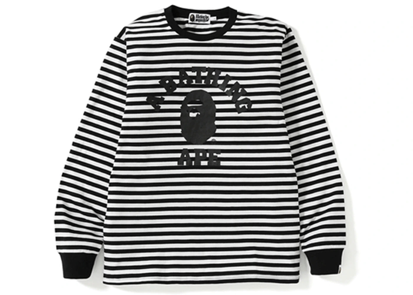 BAPE College Hoop Long Sleeve Tee White/Black