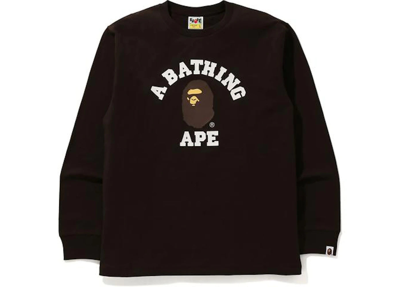 BAPE College L/S Tee Brown