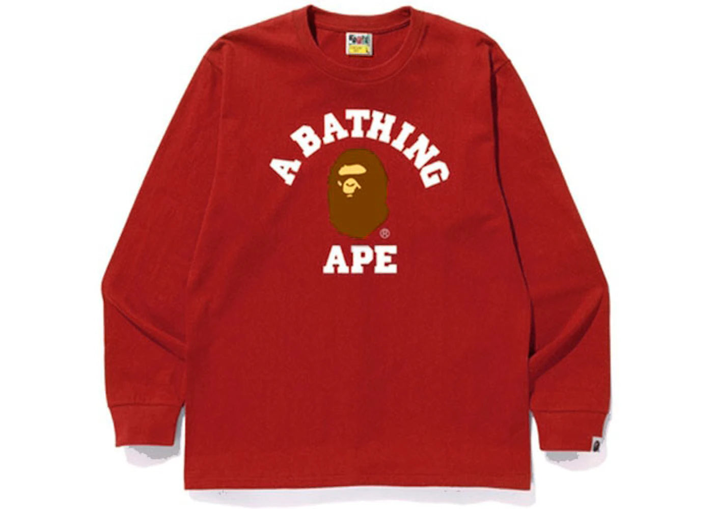 BAPE College L/S Tee (FW19) Red