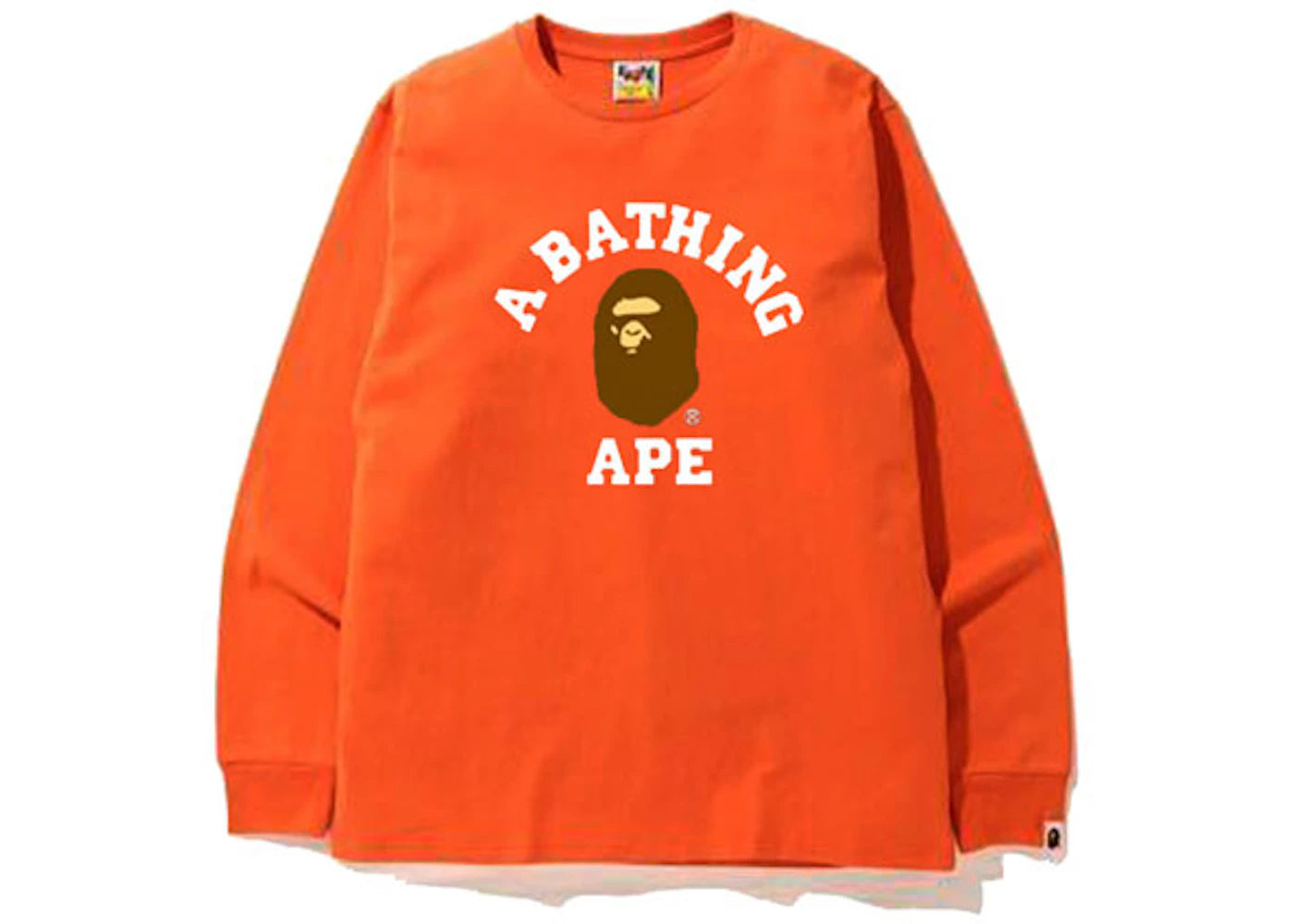 BAPE College L/S Tee Orange