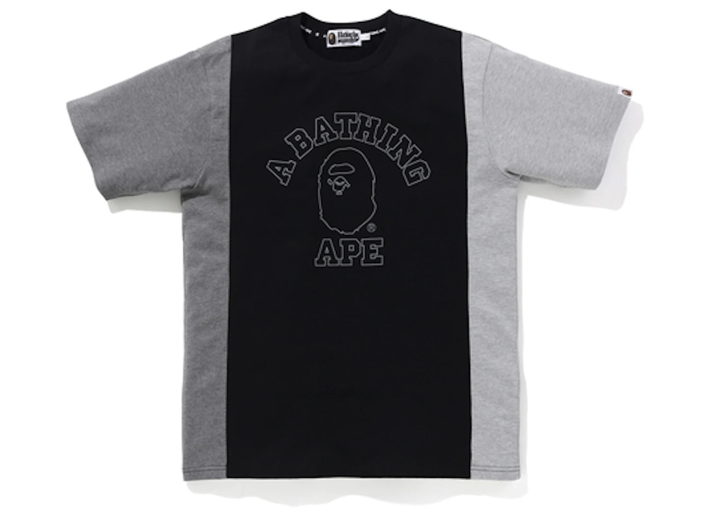 BAPE College Mix Color Tee Black