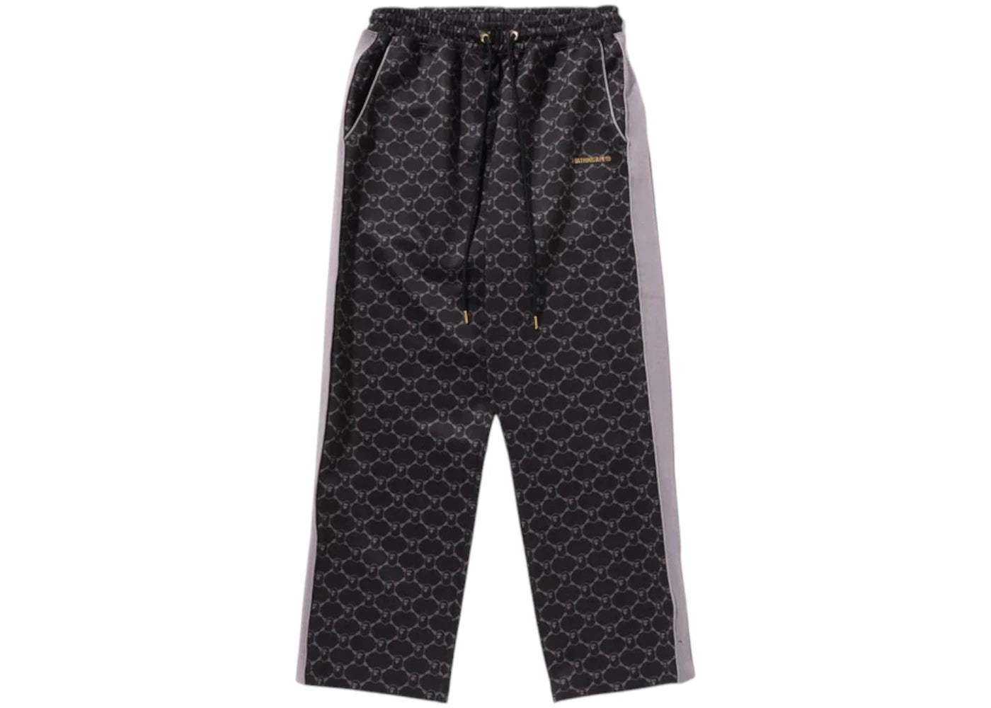 BAPE College Monogram Relaxed Fit Pants Black