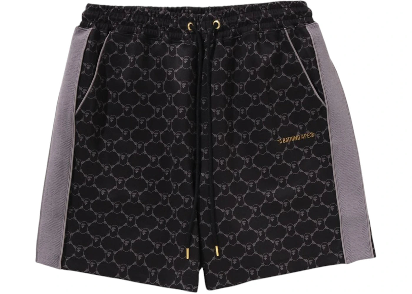 BAPE College Monogram Relaxed Fit Sweat Shorts Black