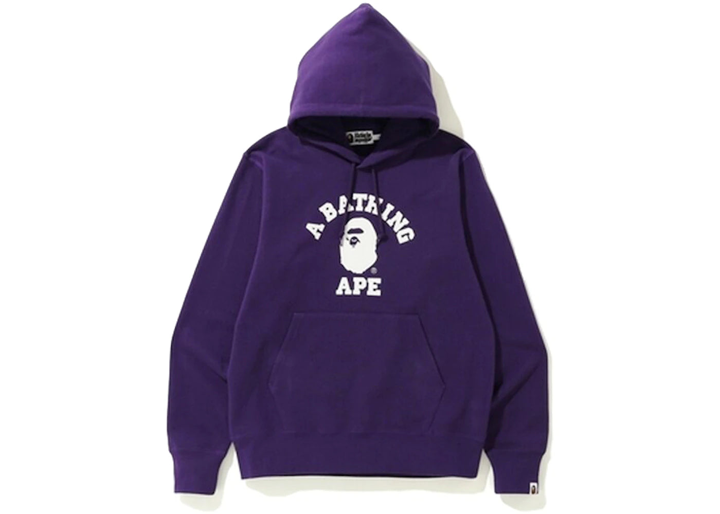 BAPE College Pullover Hoodie Purple