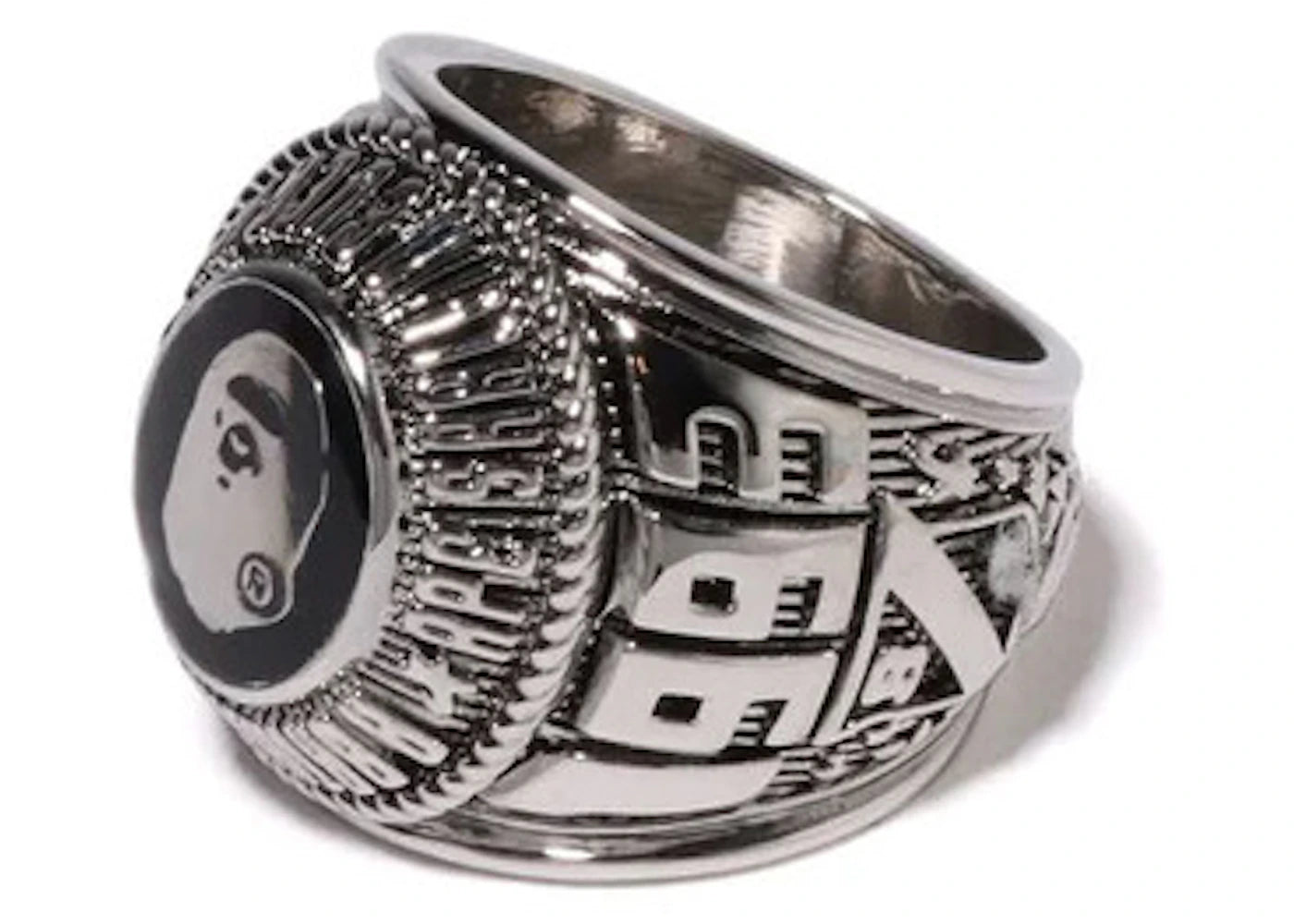 BAPE College Ring Silver