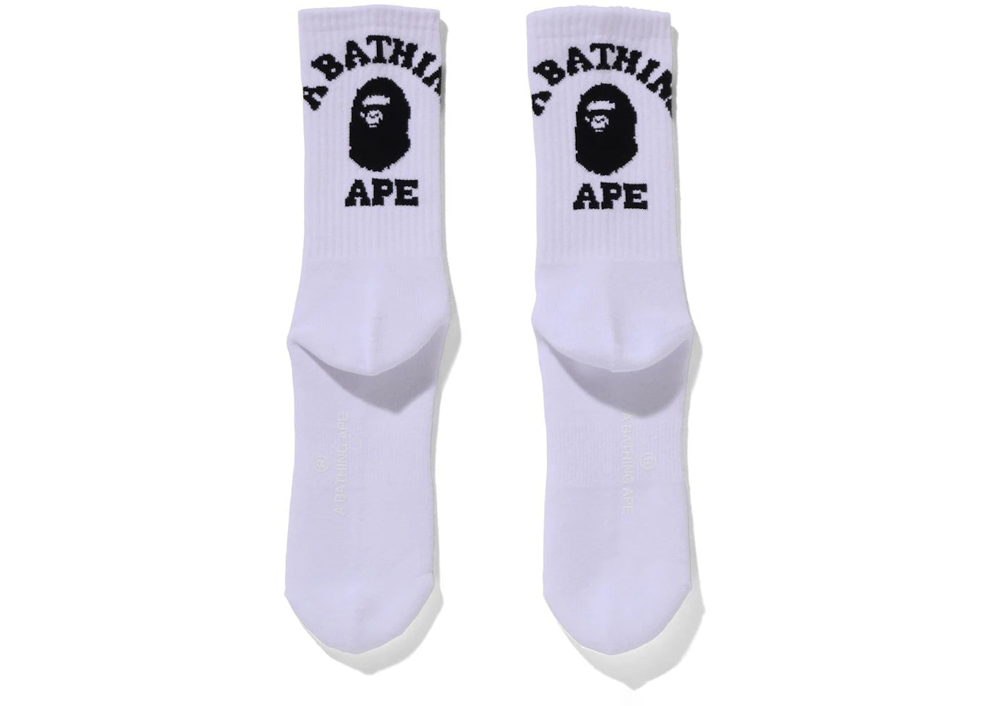 BAPE College Socks (FW21) White Black