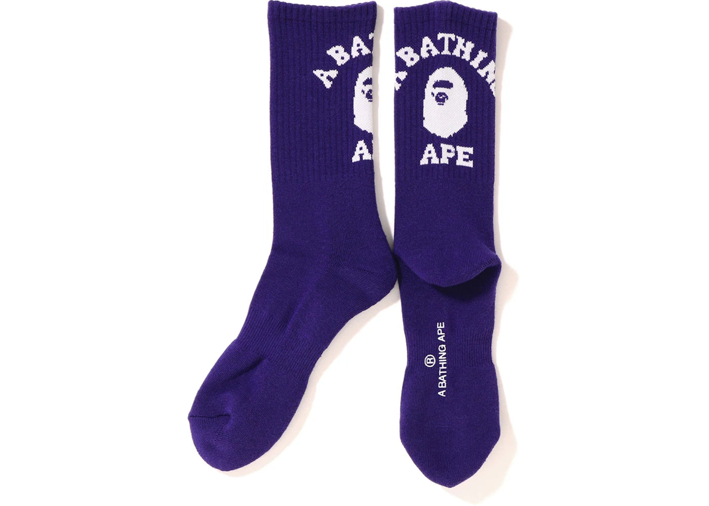 BAPE College Socks Purple