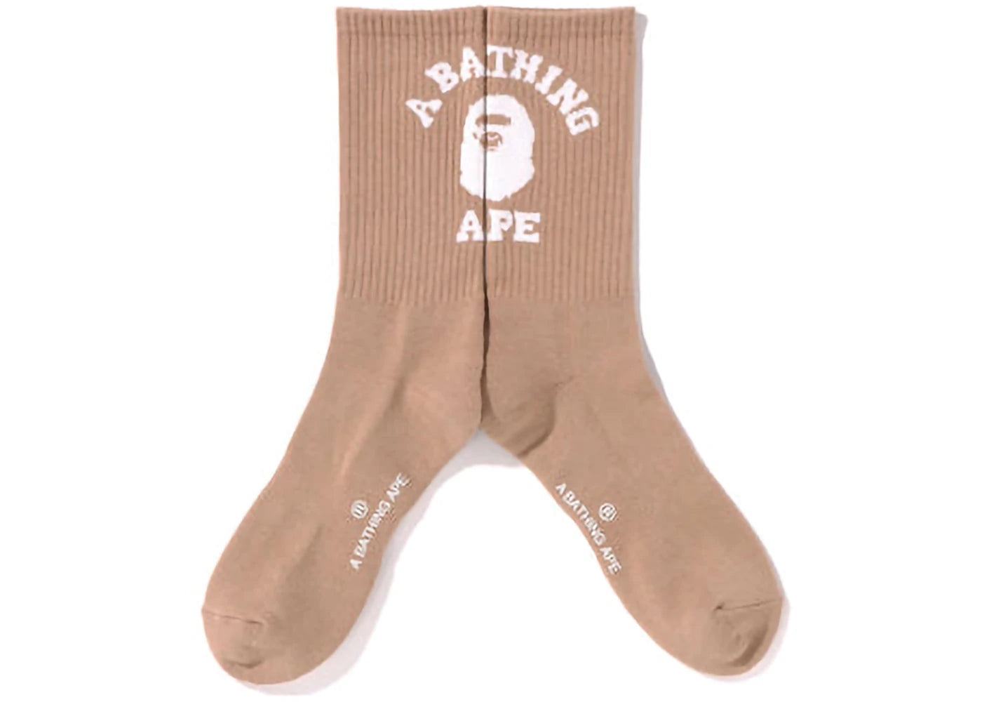 BAPE College Socks (SS22) Beige