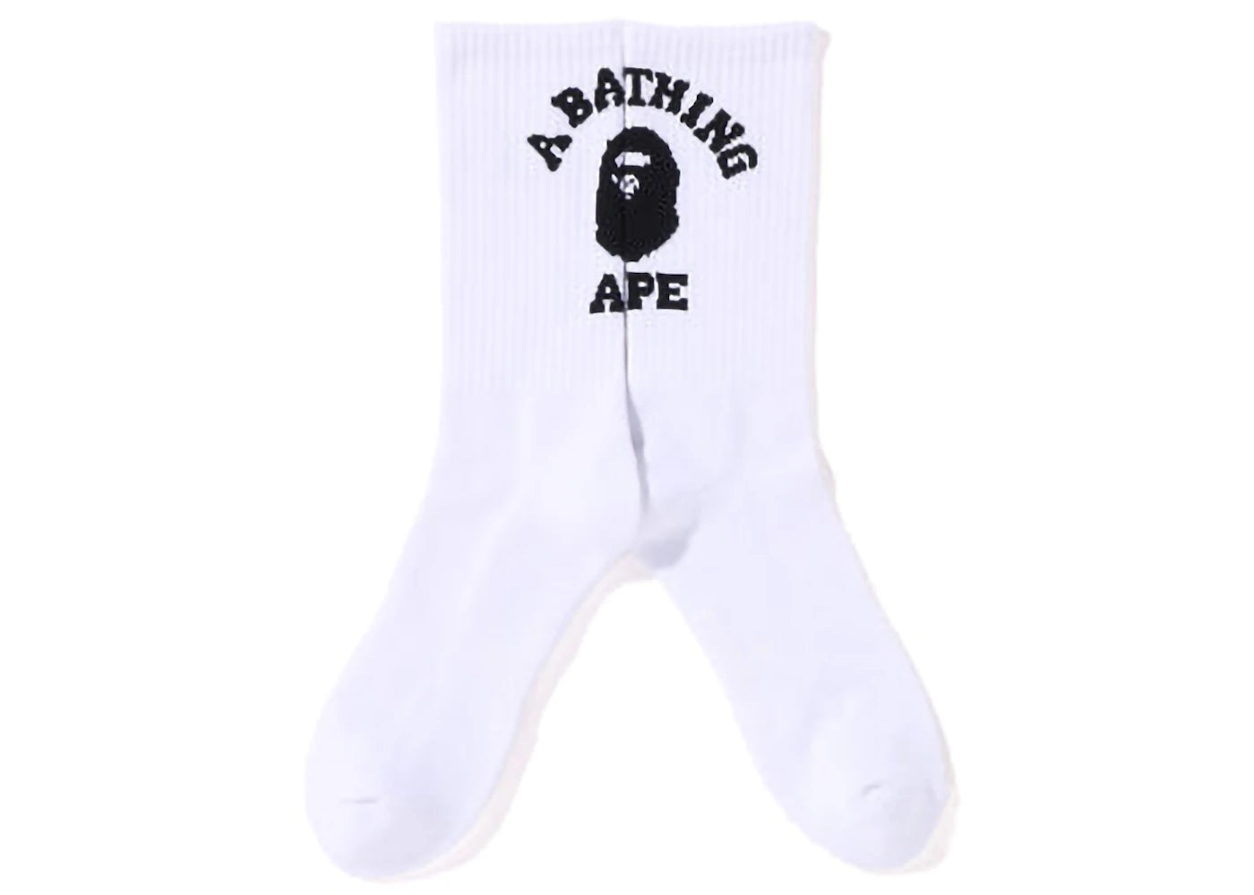 BAPE College Socks (SS22/FW22) White
