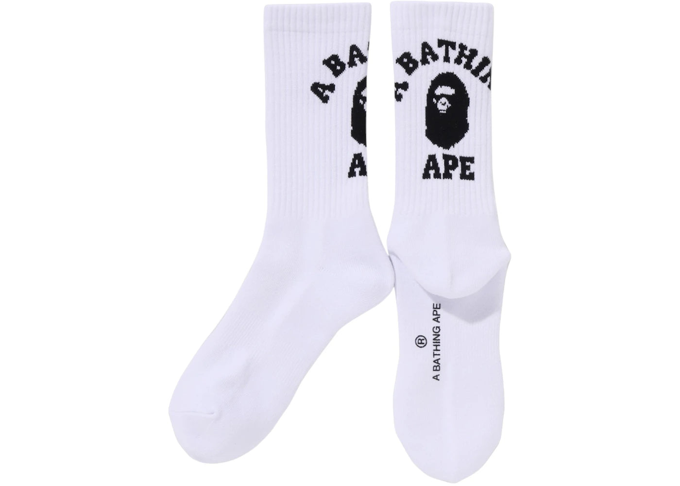 BAPE College Socks (SS25) White