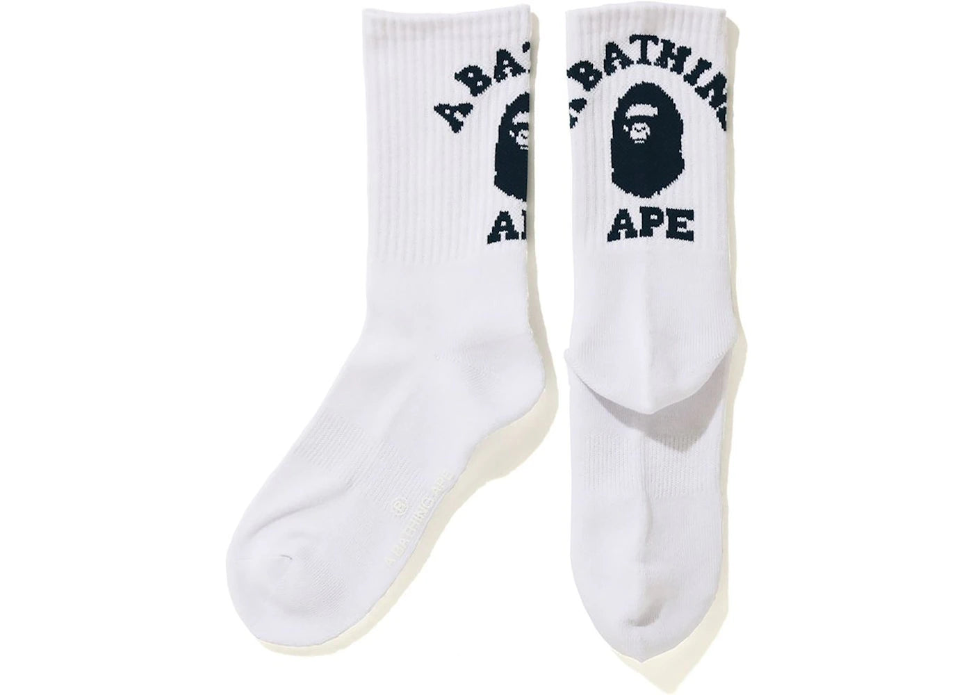 BAPE College Socks White/Navy
