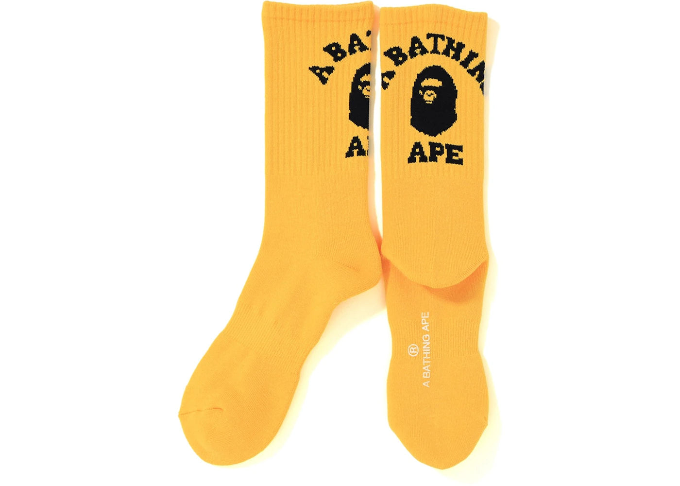 BAPE College Socks Yellow