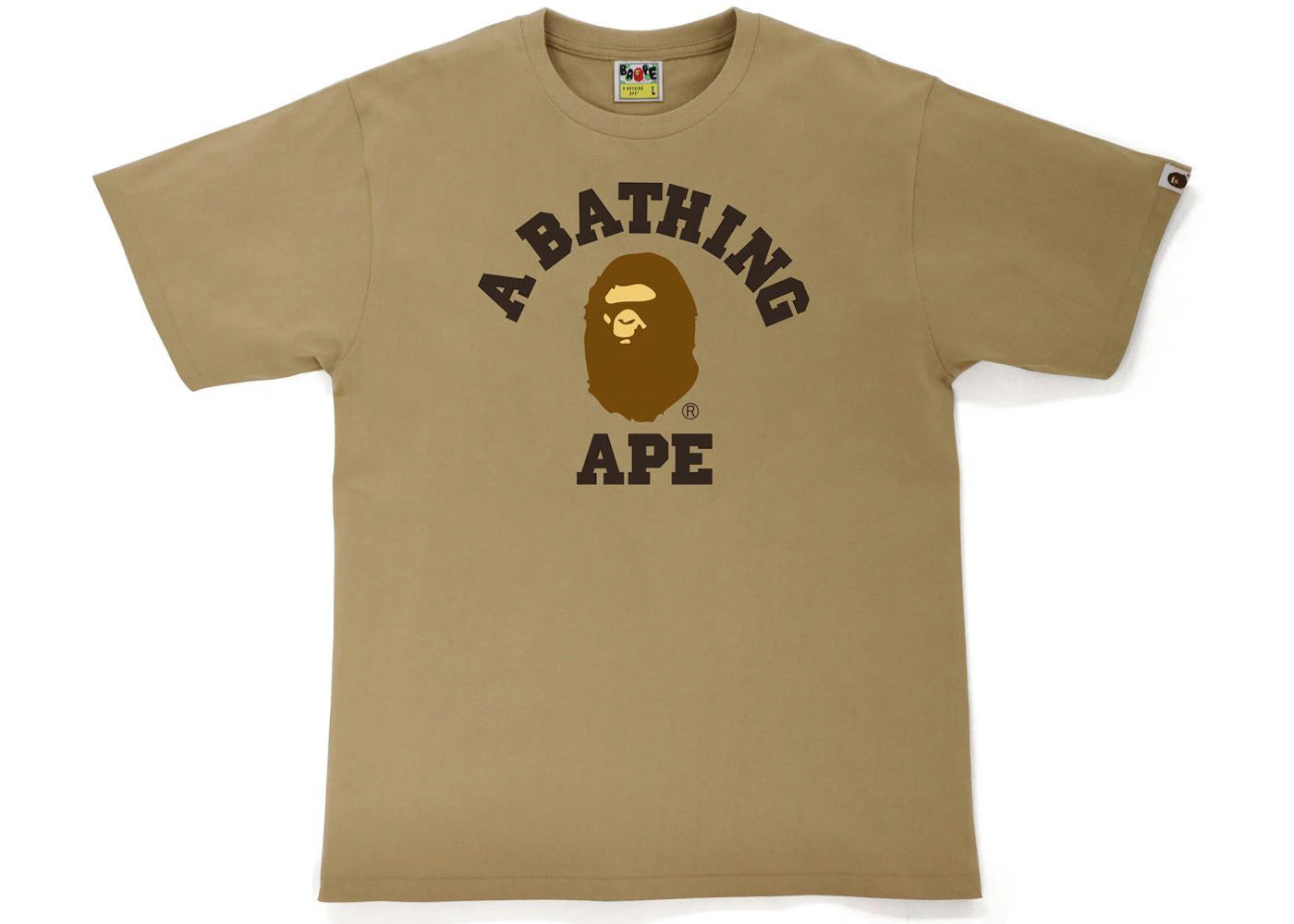 BAPE College Tee (FW21) Beige