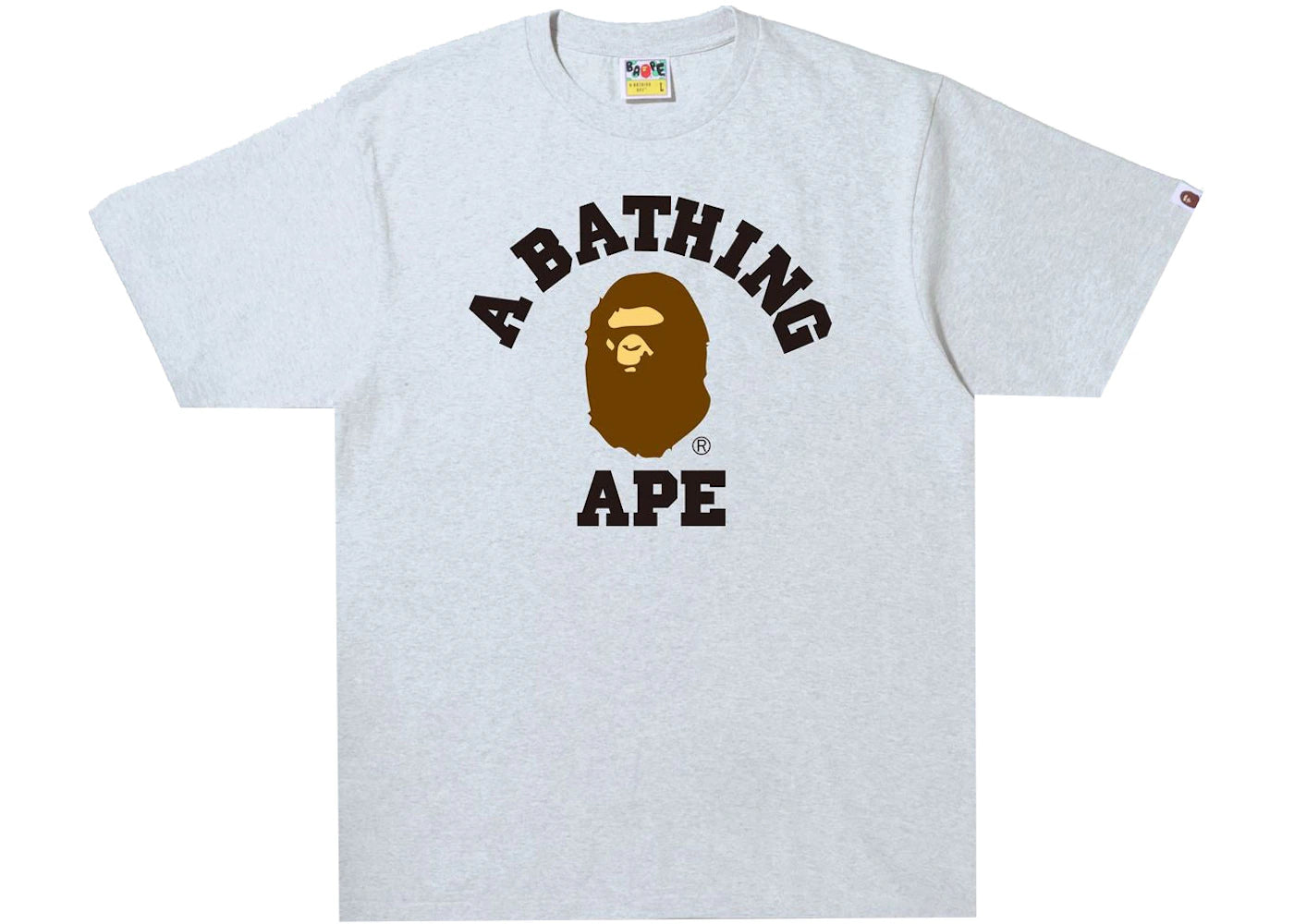 BAPE College Tee Light Grey