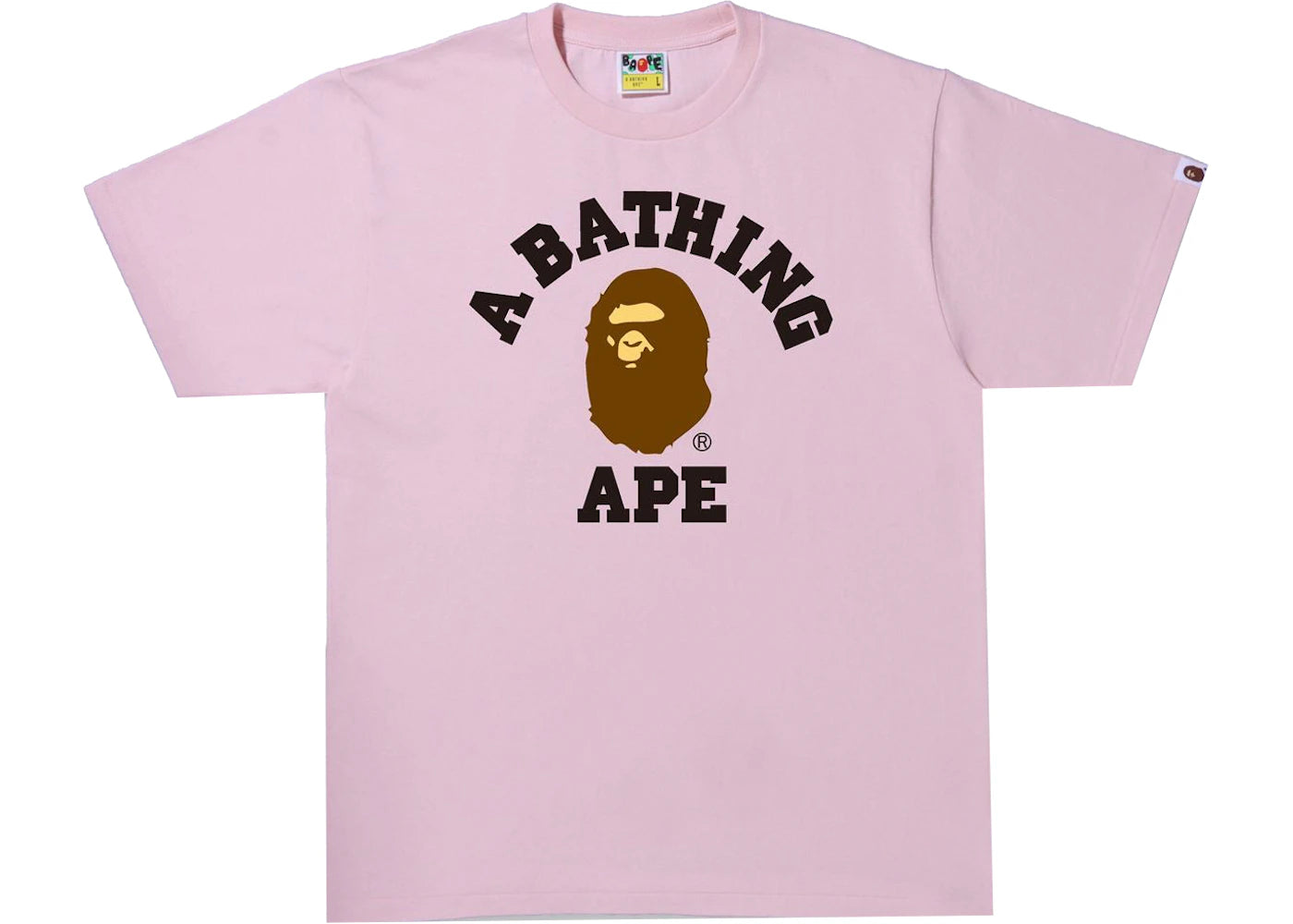 BAPE College Tee Pink