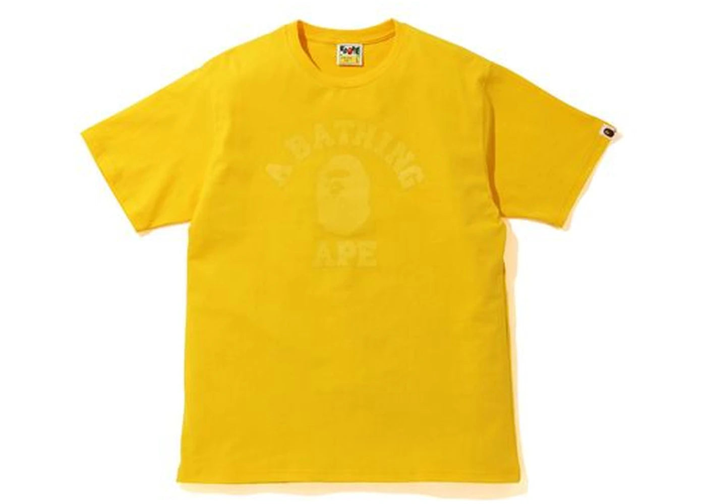 BAPE College Tee Pure Yellow