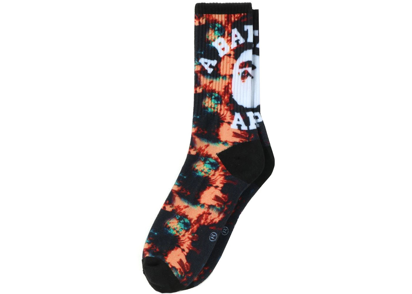 BAPE College Tie Dye Socks Navy