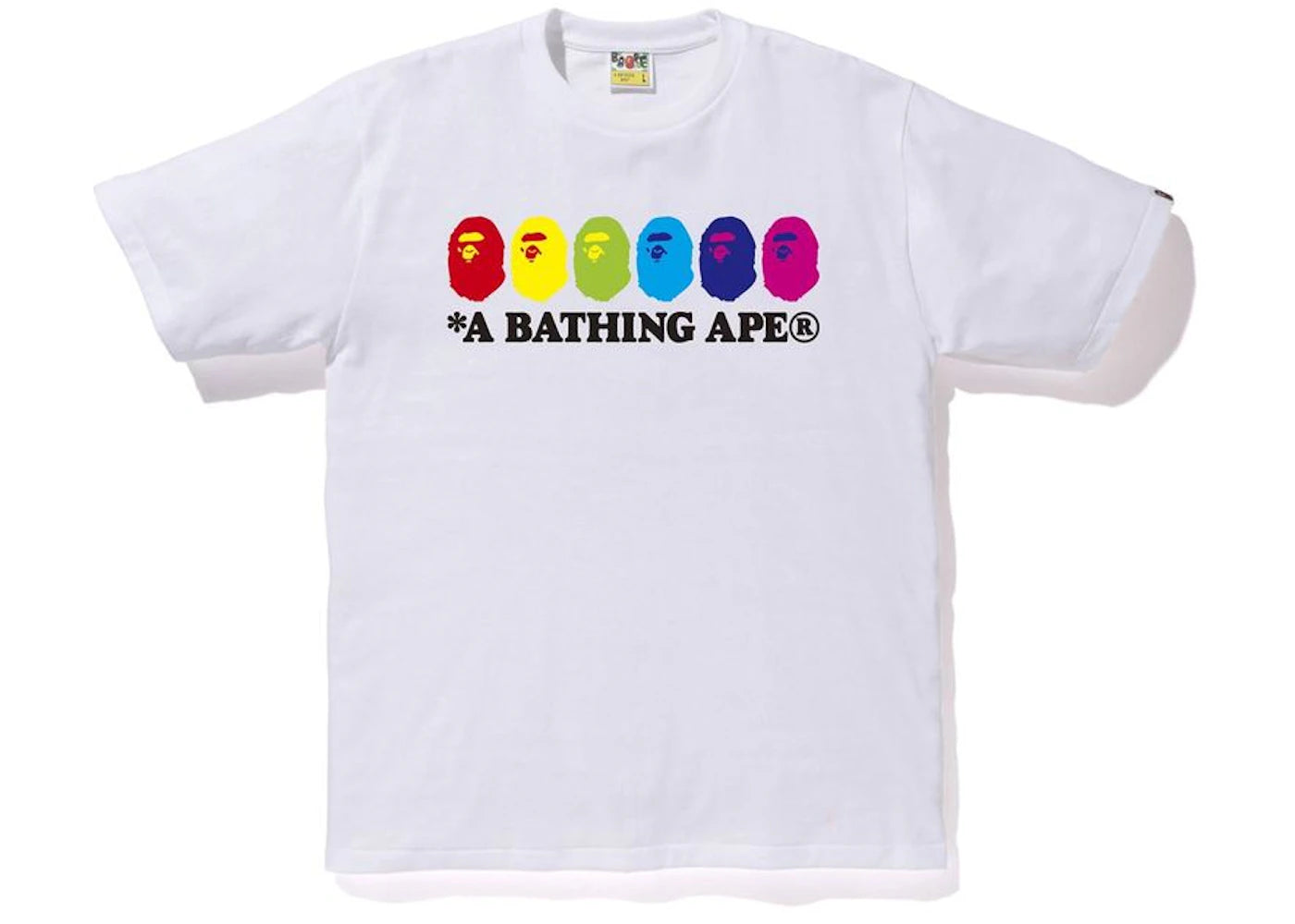 BAPE Color Ape Head Tee White