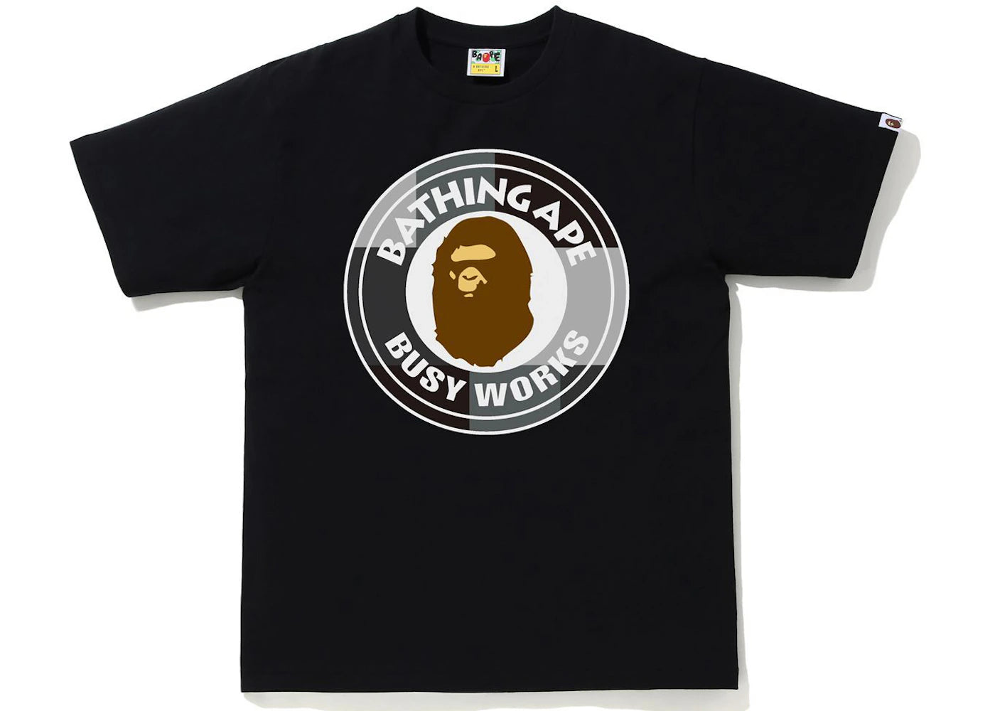 BAPE Color Block Busy Works Tee Black/Black