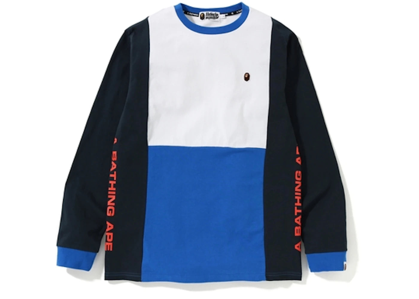 BAPE Color Block LS Tee Navy