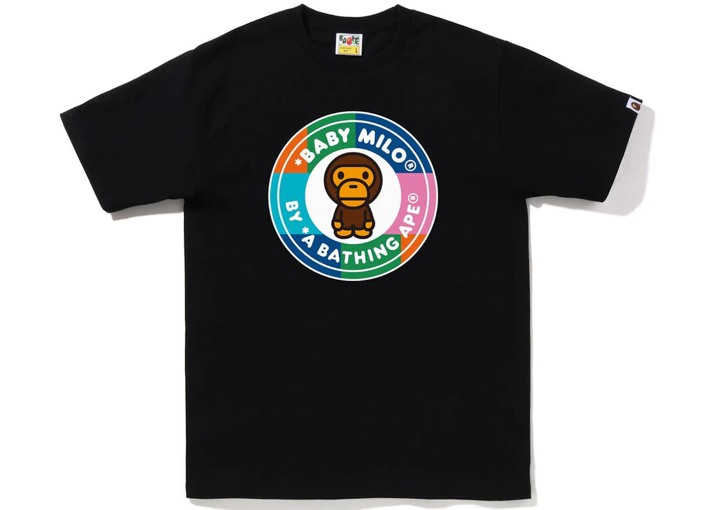 BAPE Color Block Milo Busy Works Tee Black Multi