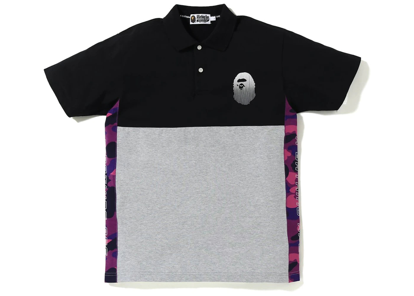 BAPE Color Block Polo Black