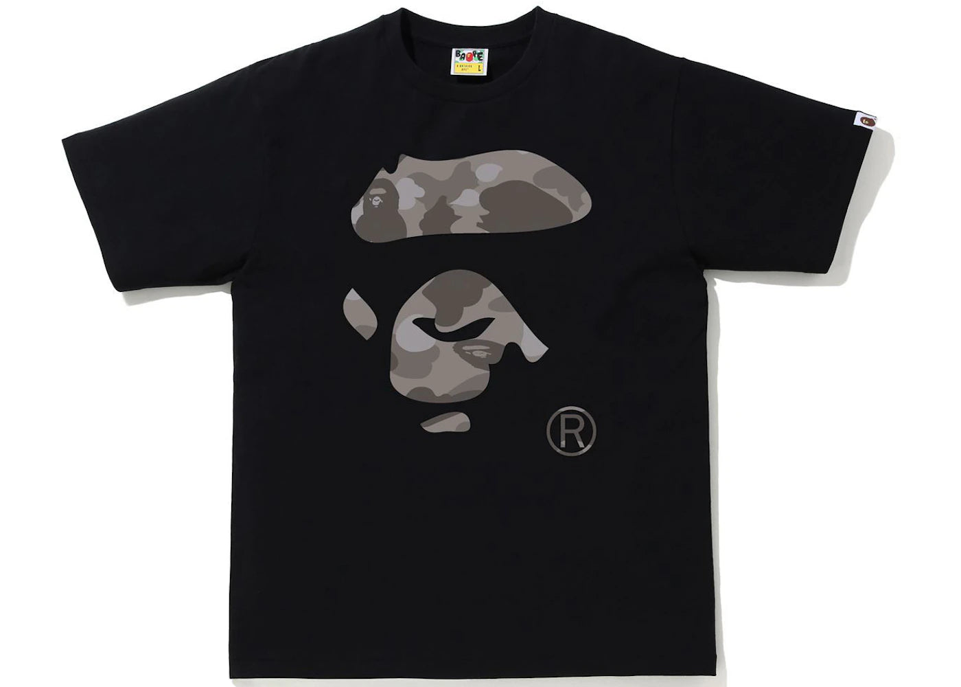 BAPE Color Camo Ape Face Tee Black/Gray