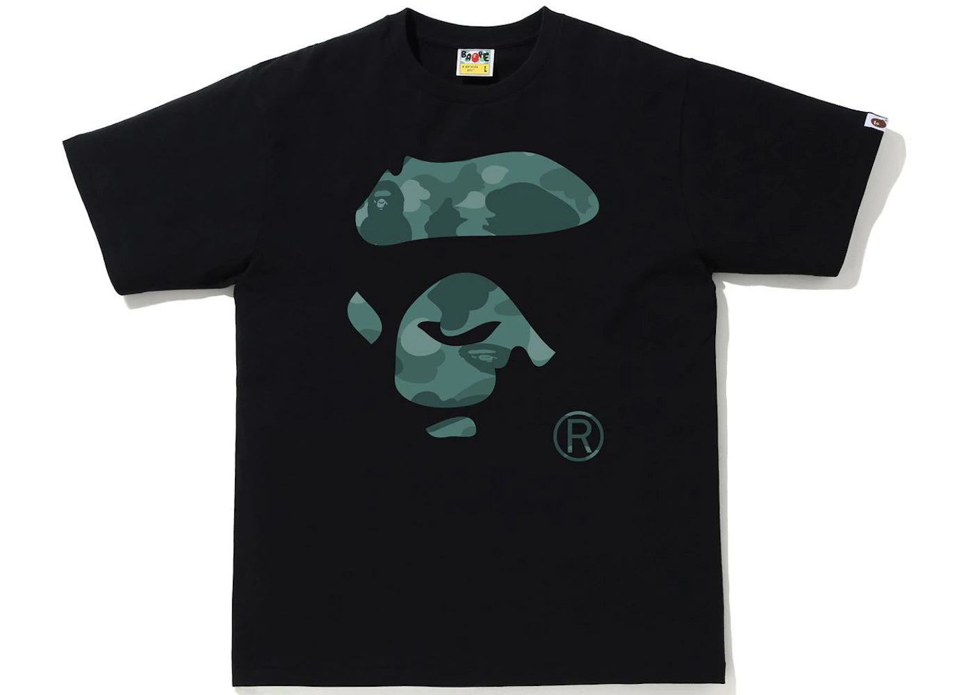 BAPE Color Camo Ape Face Tee Black/Green