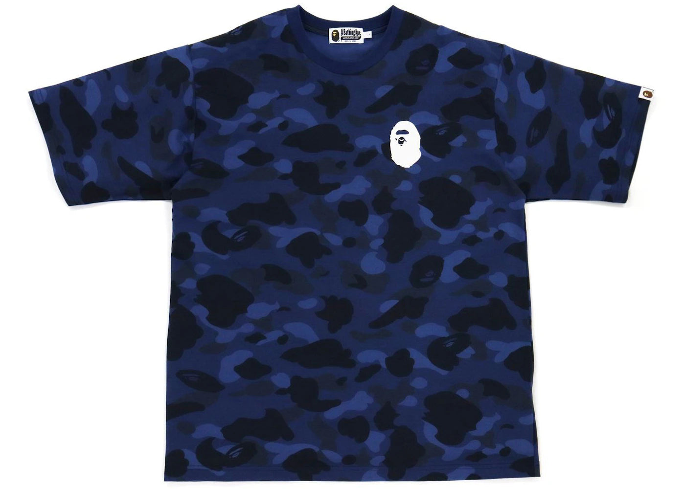 BAPE Color Camo Ape Head Relaxed Fit Tee Navy