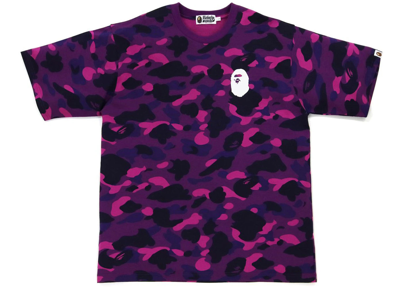 BAPE Color Camo Ape Head Relaxed Fit Tee Purple