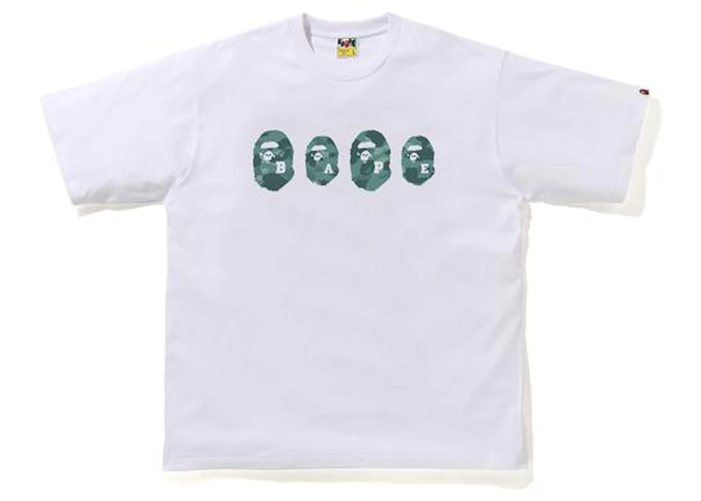 BAPE Color Camo Ape Head Relaxed Tee White/Green