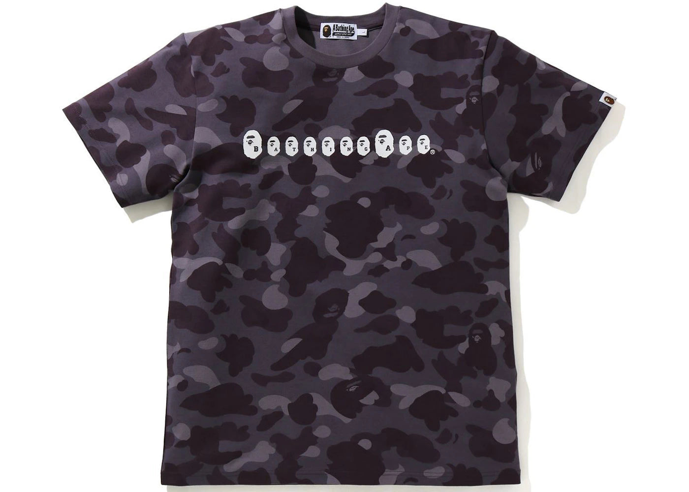 BAPE Color Camo Ape Head Tee Burgundy