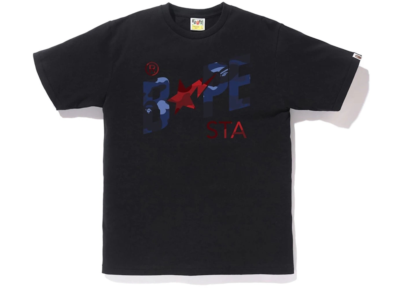 BAPE Color Camo Bapesta Logo T-Shirt Black