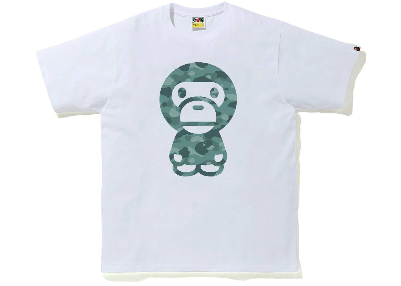 BAPE Color Camo Big Baby Milo Tee White/Green