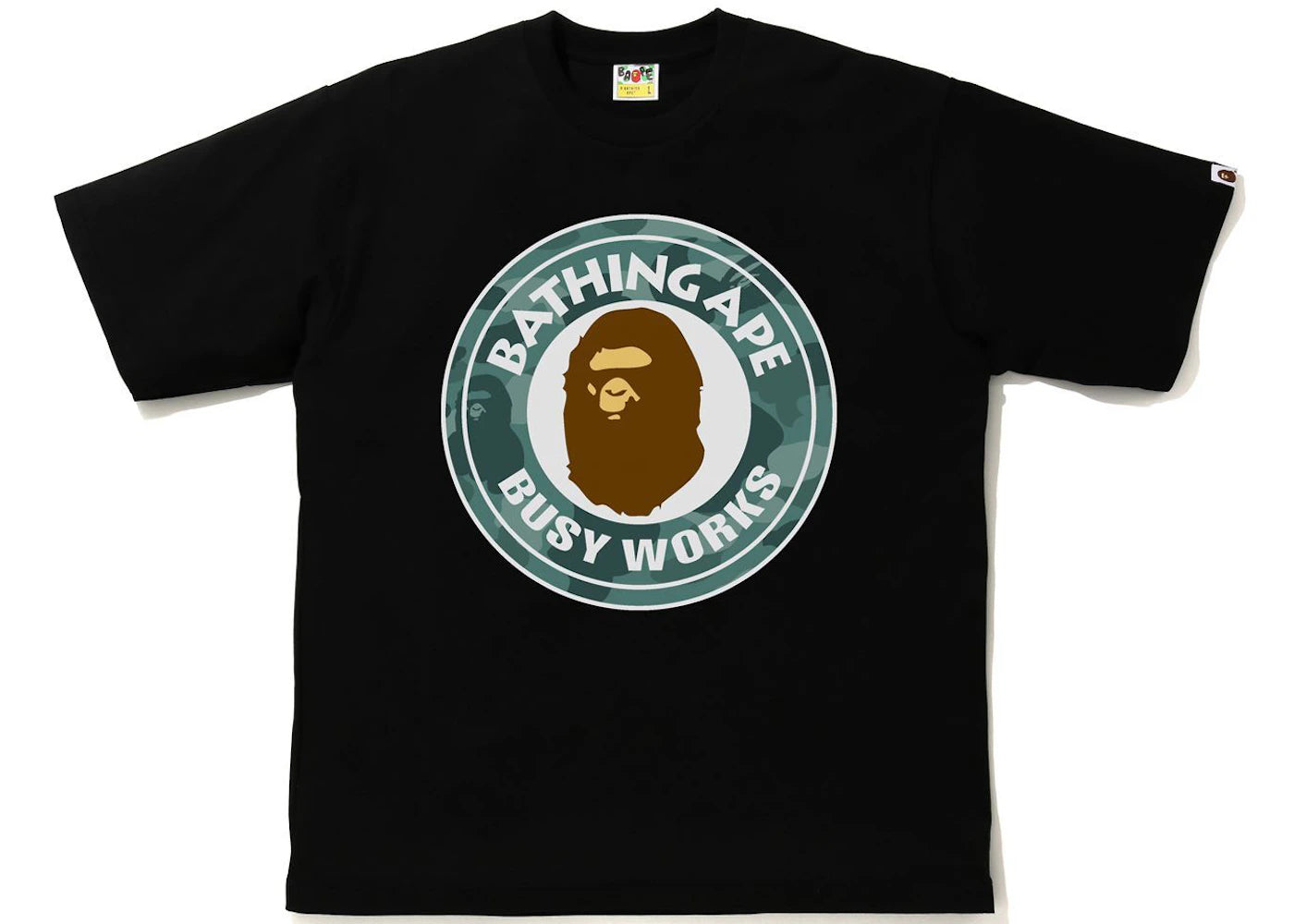 BAPE Color Camo Busy Works Relaxed Fit Tee Black/Green