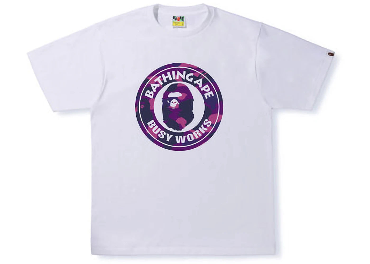 BAPE Color Camo Busy Works Tee (SS22) White Double Purple