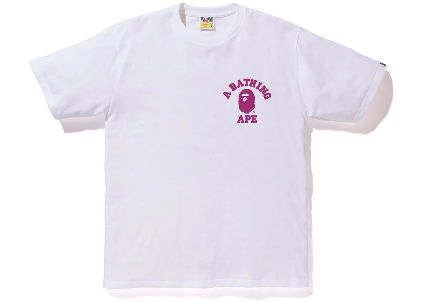 BAPE Color Camo College ATS Tee White/Purple