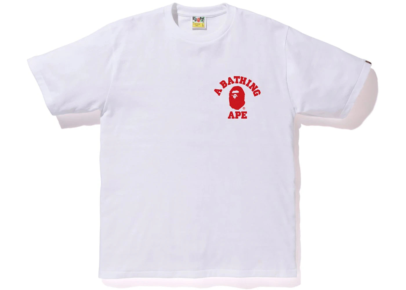 BAPE Color Camo College ATS Tee White/Red