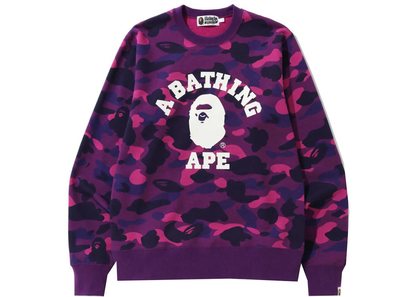 BAPE Color Camo College Crewneck (SS22) Purple