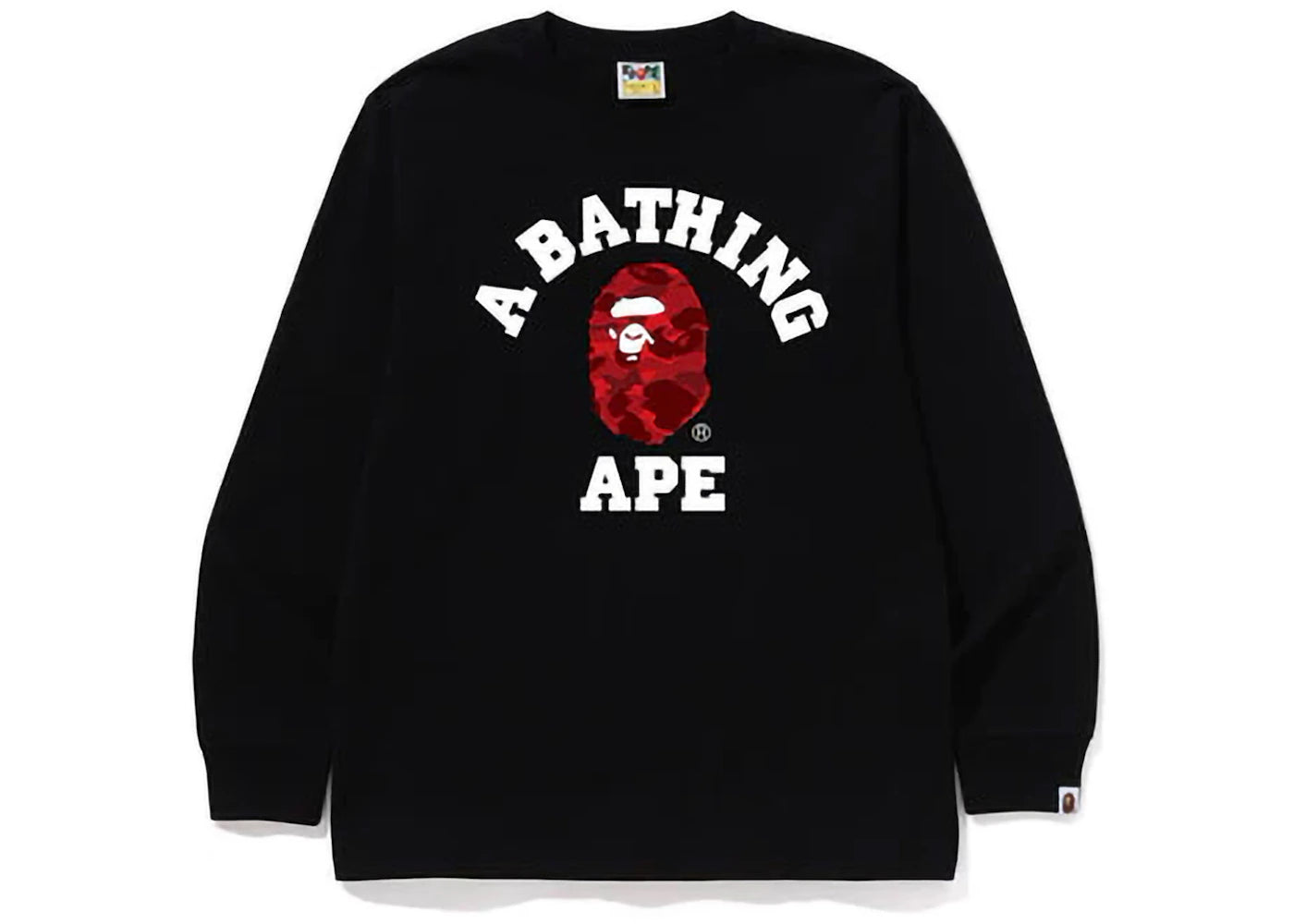 BAPE Color Camo College L/S Tee (FW24) Black/Red