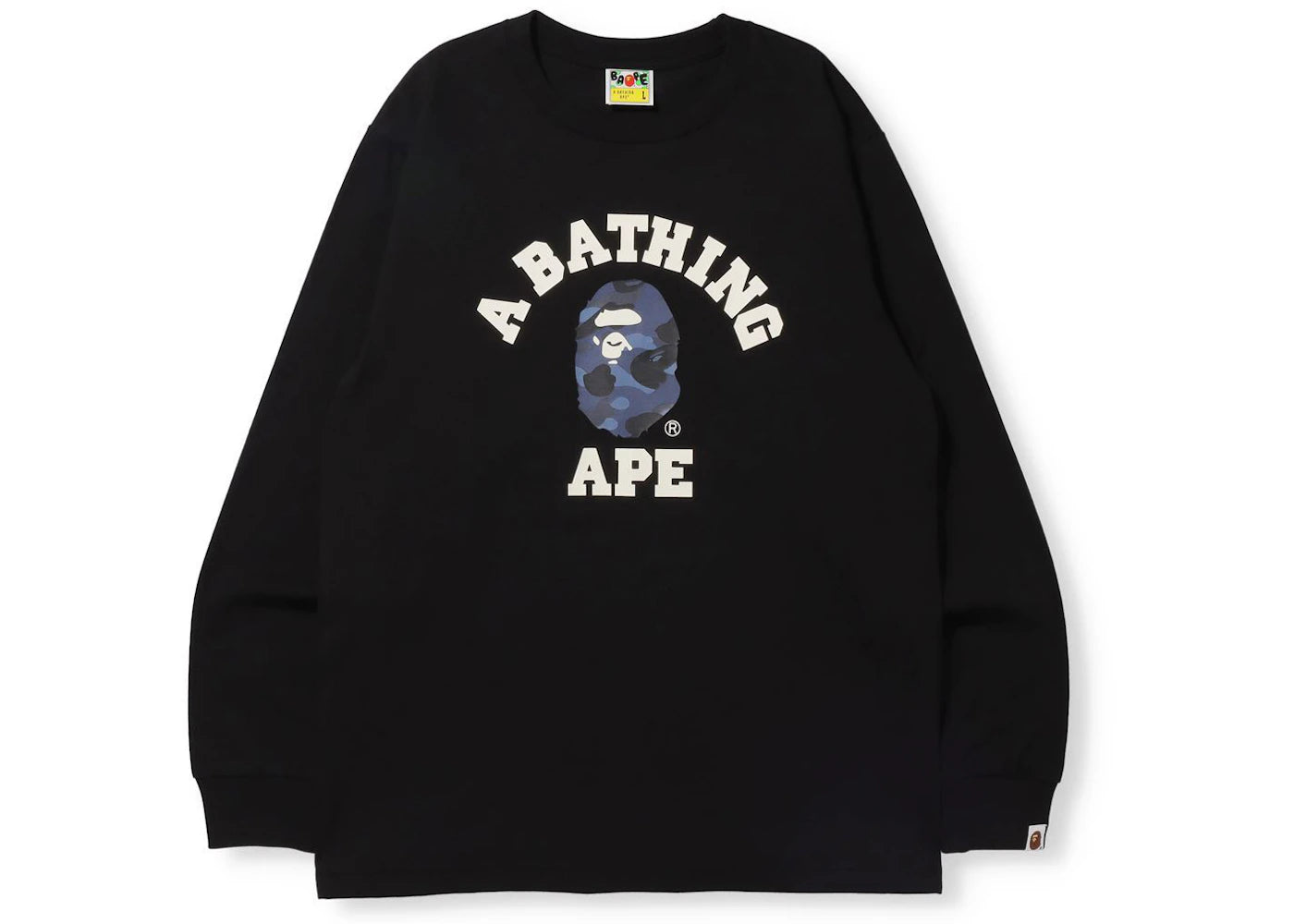 BAPE Color Camo College (Online Exclusive) L/S Tee (FW21) Black/Navy